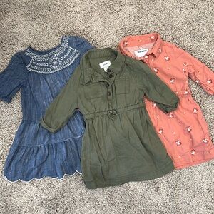 Long sleeve dresses - 2T - set of 3